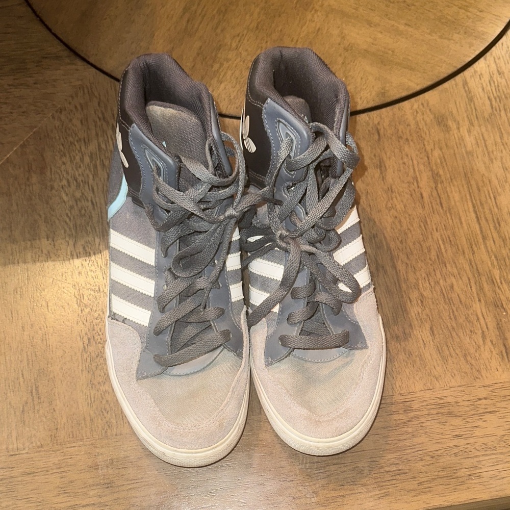 adidas Gray and White Athletic Shoes